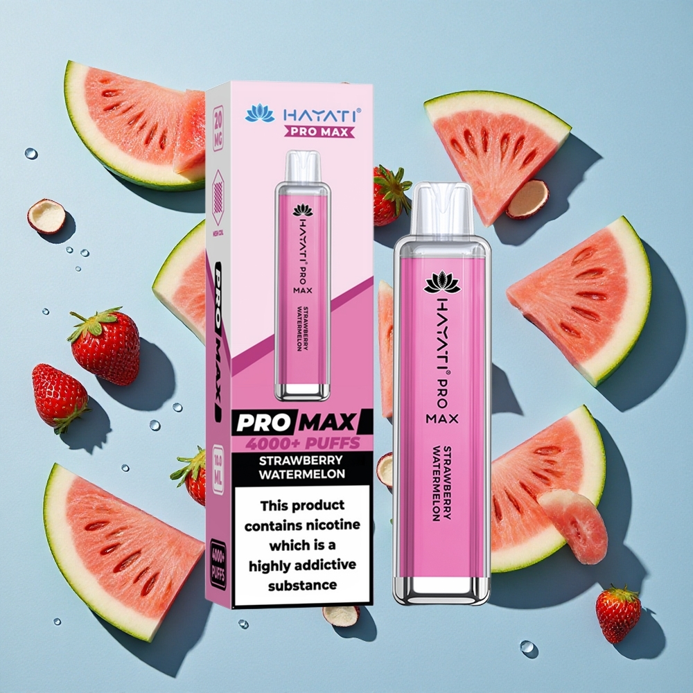 Hayati Pro Max 4000 Puffs Strawberry Watermelon Ireland Vape Wholesale Rechargeable