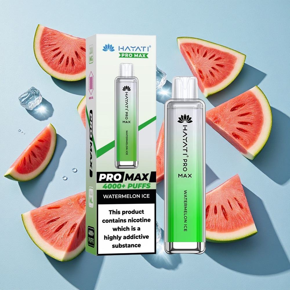 Hayati Pro Max 4000 Puffs Watermelon Ice Dual 11 Ohm Mesh Ireland Vape Wholesale