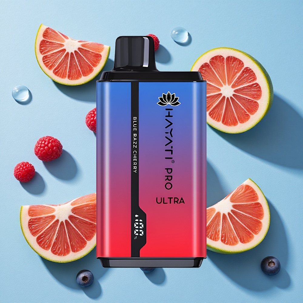 Hayati Pro Ultra 15000 Puffs Blue Razz Cherry Ireland Vape Wholesale
