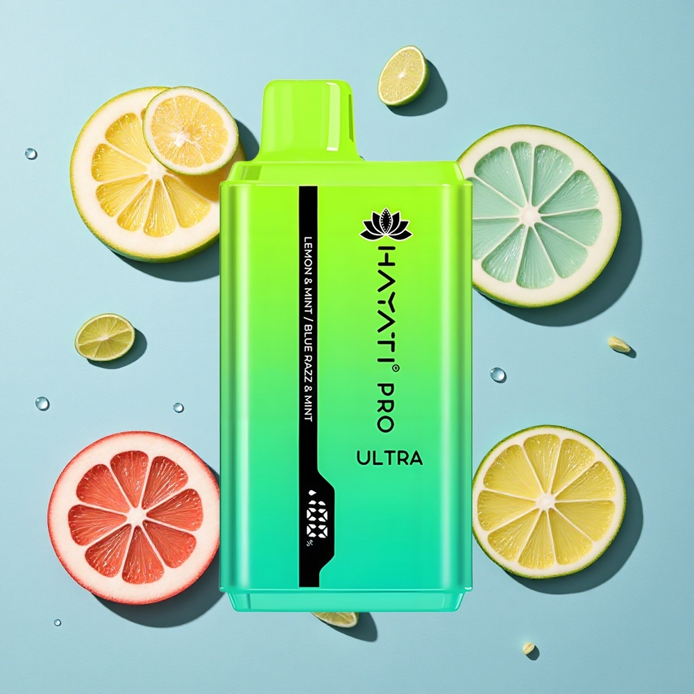 Hayati Pro Ultra 15000 Puffs Lemon Mint Blue Razz Ireland Vape Wholesale