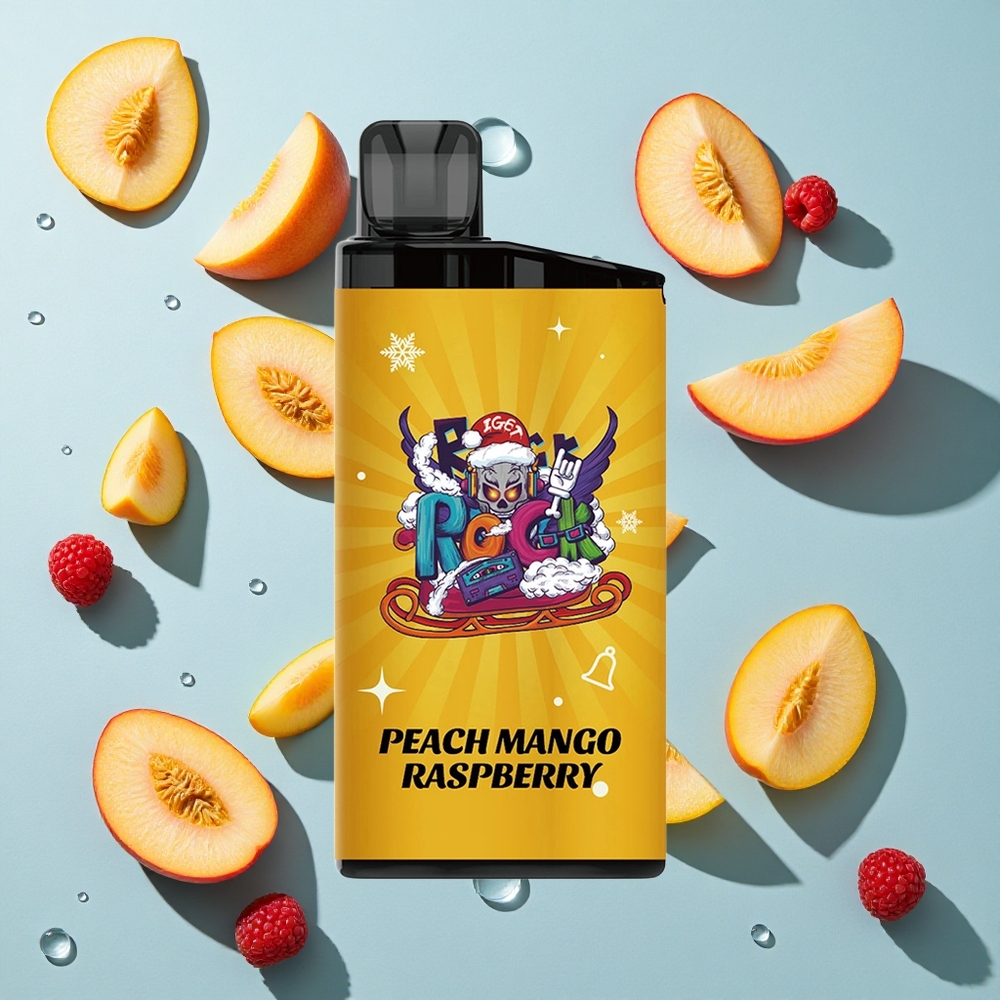 IGET Bar 3500 1400mAh Peach Mango Raspberry Ireland Vape Wholesale