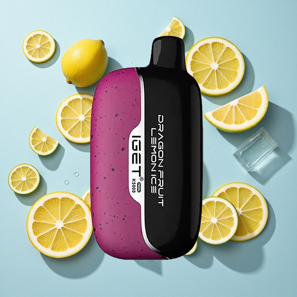 IGET Moon 5000 Puffs Dragon Fruit Lemon Ice Ireland Vape Wholesale Mesh Coil
