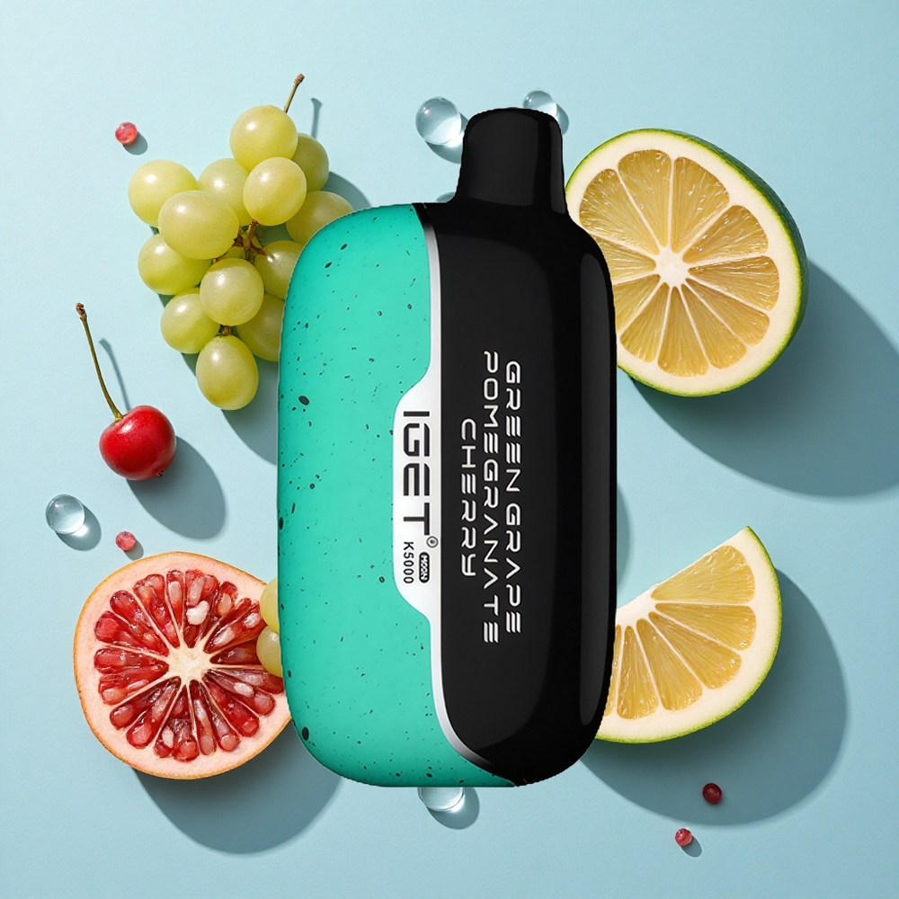 IGET Moon 5000 Puffs Green Grape Pomegranate Cherry Ireland Vape Wholesale PC