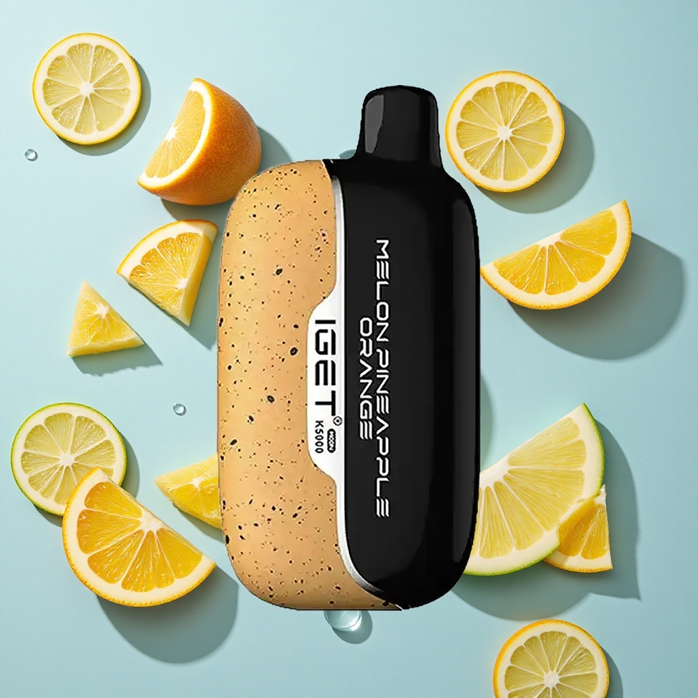 IGET Moon 5000 Puffs Melon Pineapple Orange Ireland Vape Wholesale Mesh Coil
