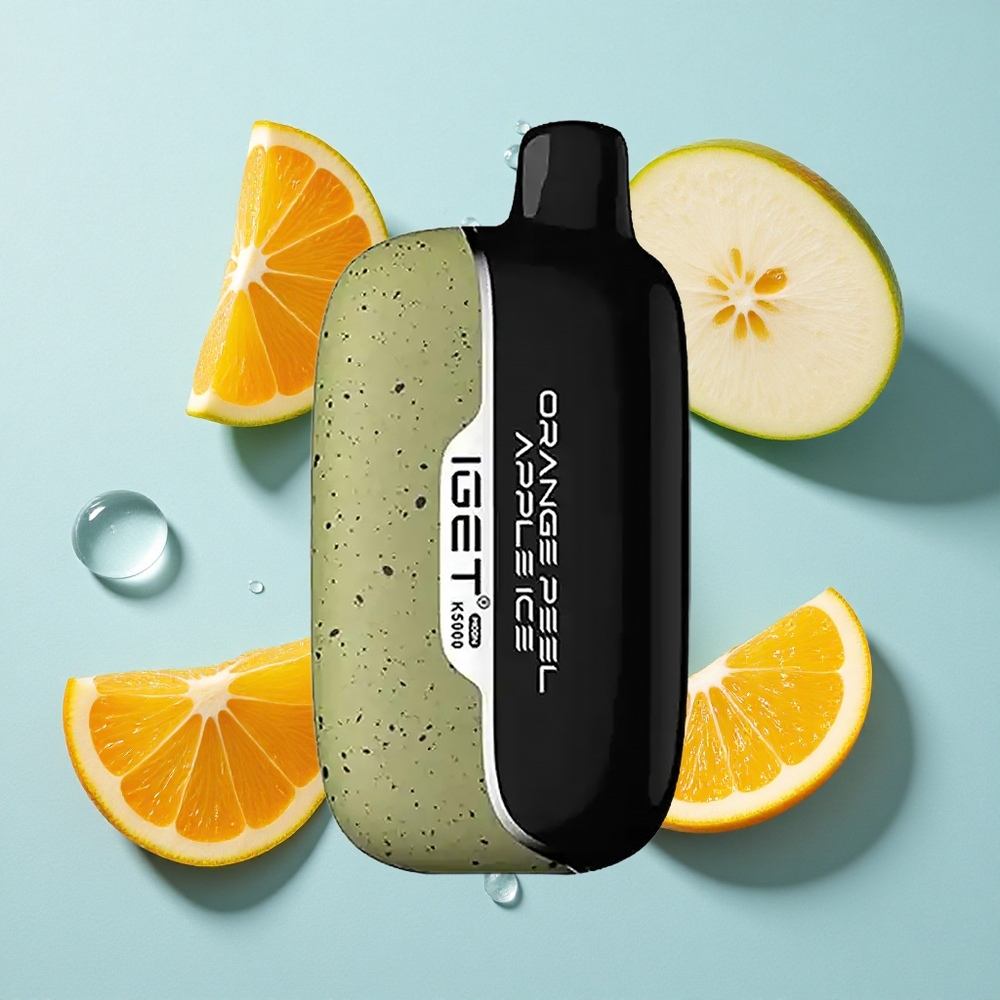 IGET Moon 5000 Puffs Orange Peel Apple Ice Ireland Vape Wholesale PC Material