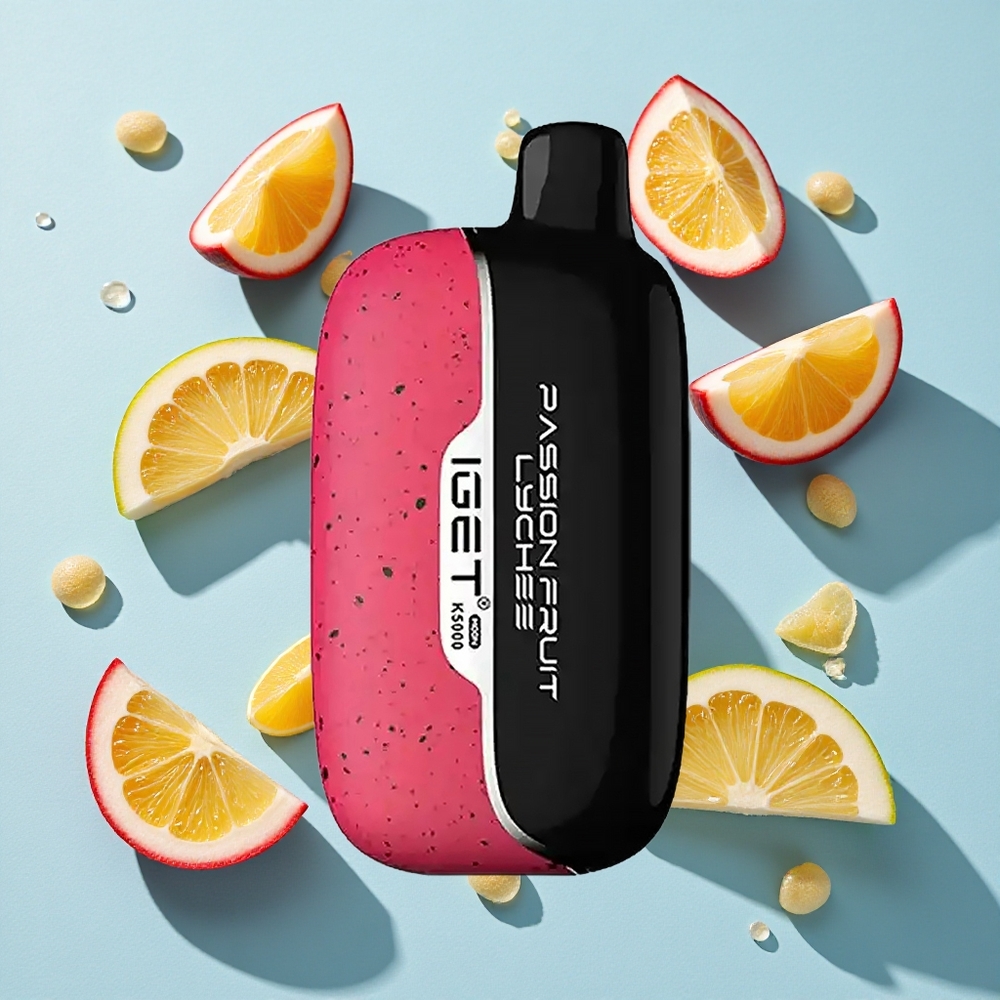 IGET Moon 5000 Puffs Passion Fruit Lychee Ireland Vape Wholesale PC Material