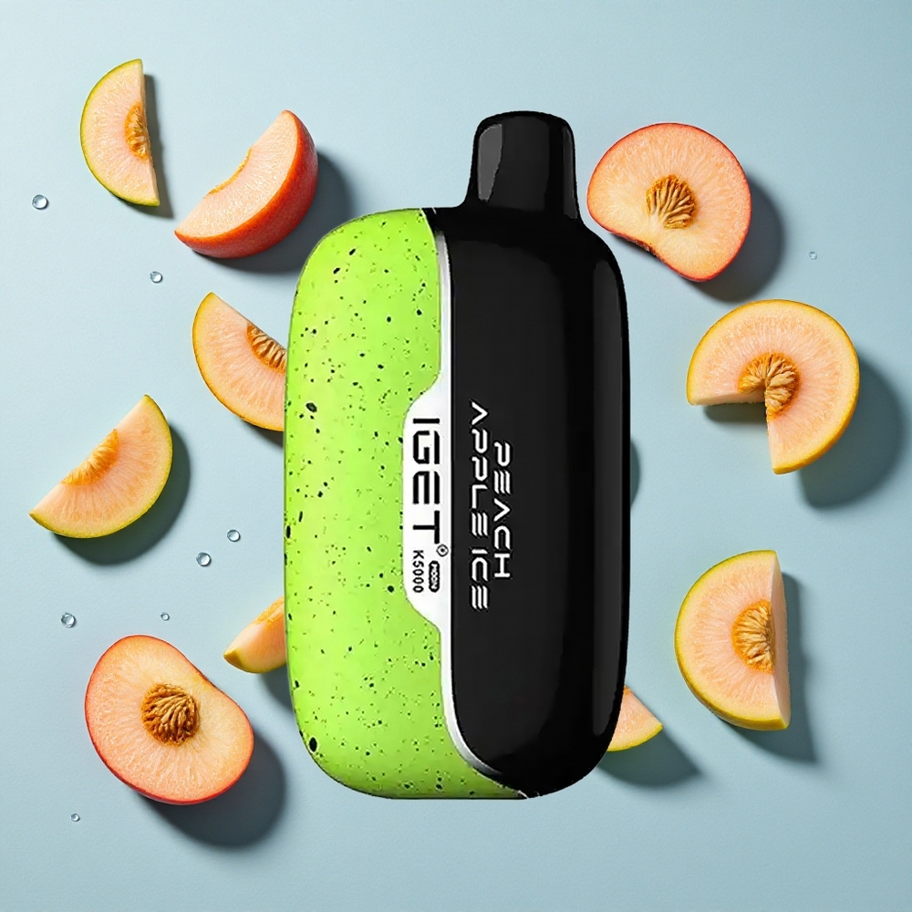 IGET Moon 5000 Puffs Peach Apple Ireland Vape Wholesale Mesh Coil 135 Ohm