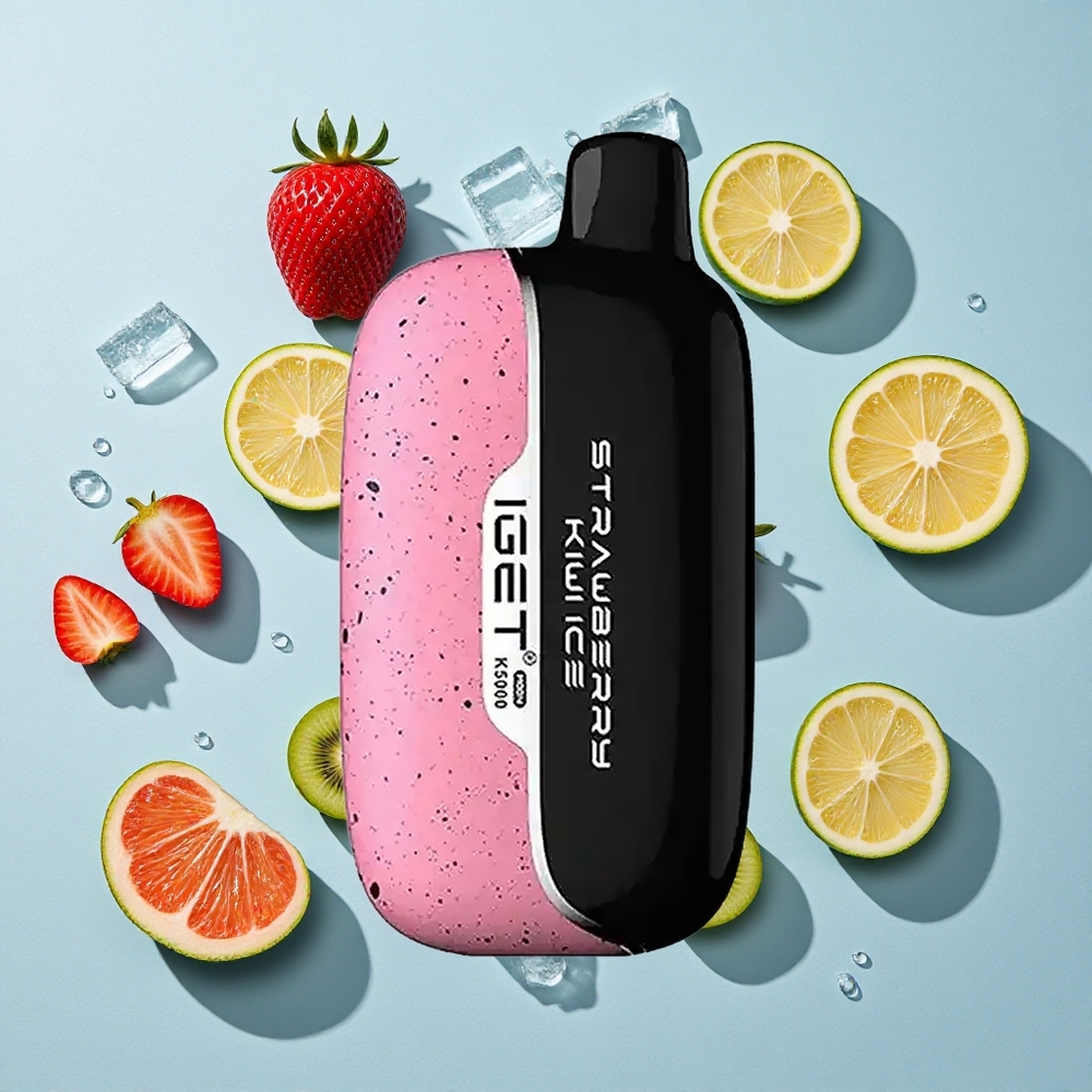 IGET Moon 5000 Puffs Strawberry Kiwi Ice Ireland Vape Wholesale Mesh Coil