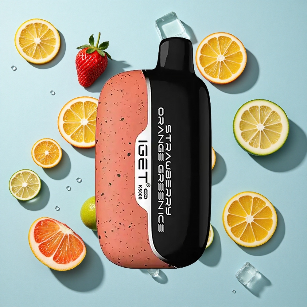 IGET Moon 5000 Puffs Strawberry Orange Green Ice Ireland Vape Wholesale PC