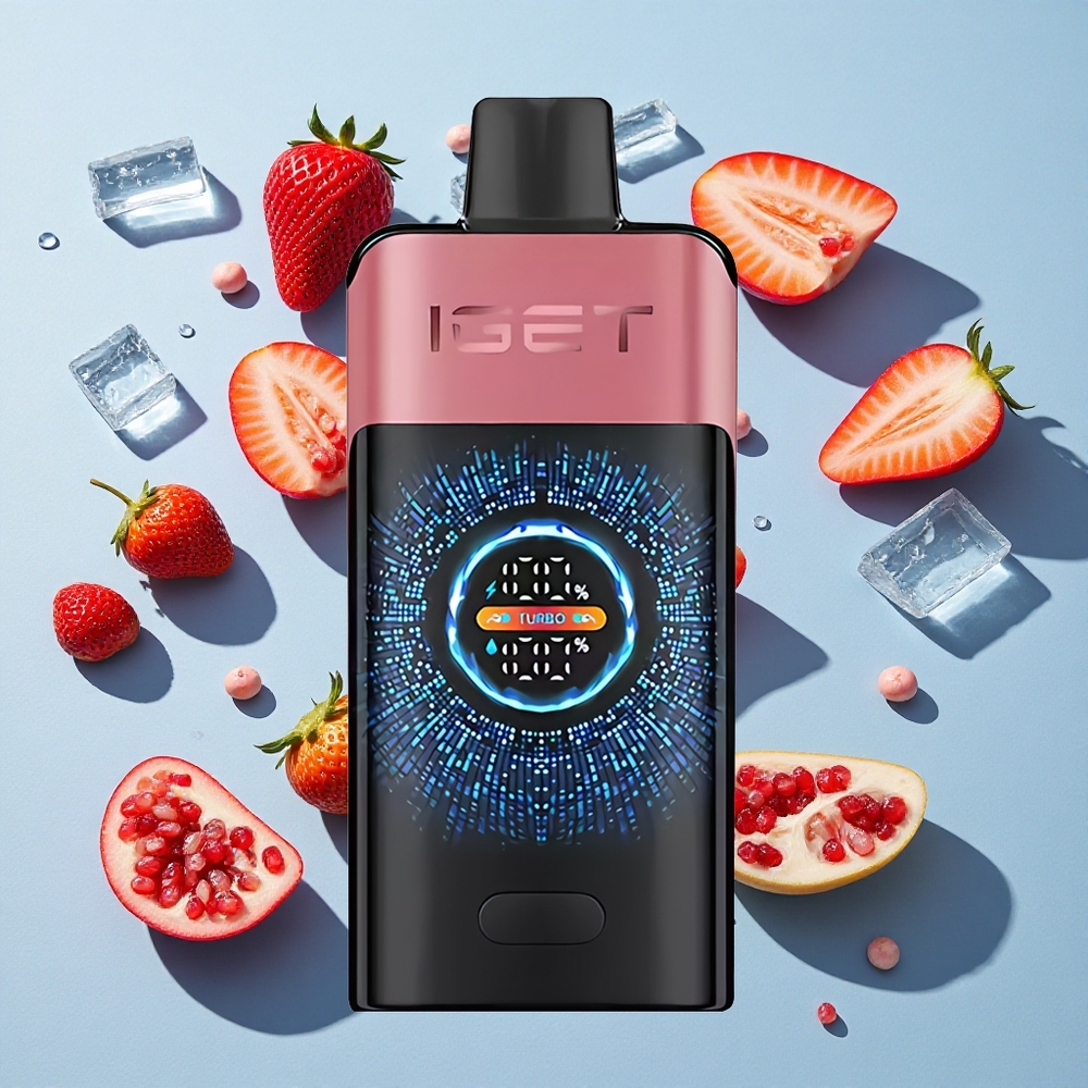 IGET ONE 12000 Puffs 12000 Strawberry Pomegranate Ice 2700mAh Ireland Vape Wholesale