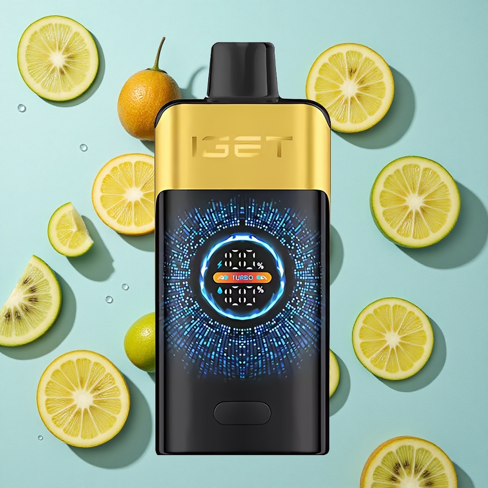 IGET ONE 12000 Puffs Kiwi Pineapple Ireland Vape Wholesale Large Curved Color Screen