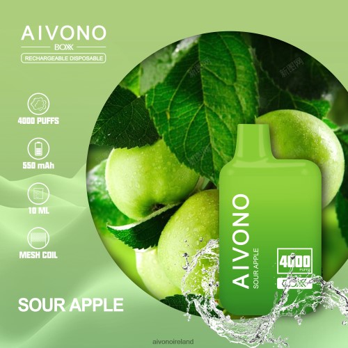 Aivono AIM BOXX 4000 Sour Apple V0F6L4220 - Aivono Vape Ireland