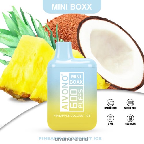 Aivono AIM MINI BOXX 600 Pineapple Coconut Ice V0F6L4238 - Aivono Vape Review