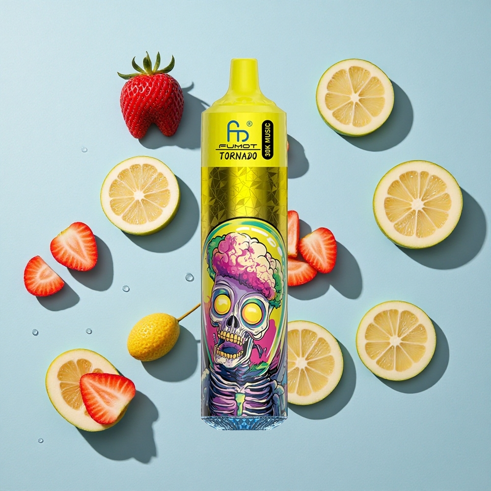 Fumot RandM Tornado 30000 Puffs Banana Strawberry Ireland Vape Wholesale 30mL