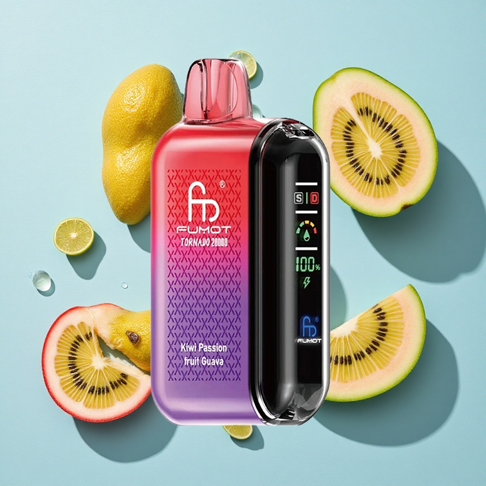 Fumot Tornado 20000 Puffs Kiwi Passion Guava Dual Mesh Ireland Vape Wholesale