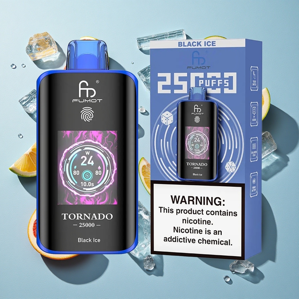 Fumot Tornado 25000 Puffs Black Ice 20ml Ireland Vape Wholesale