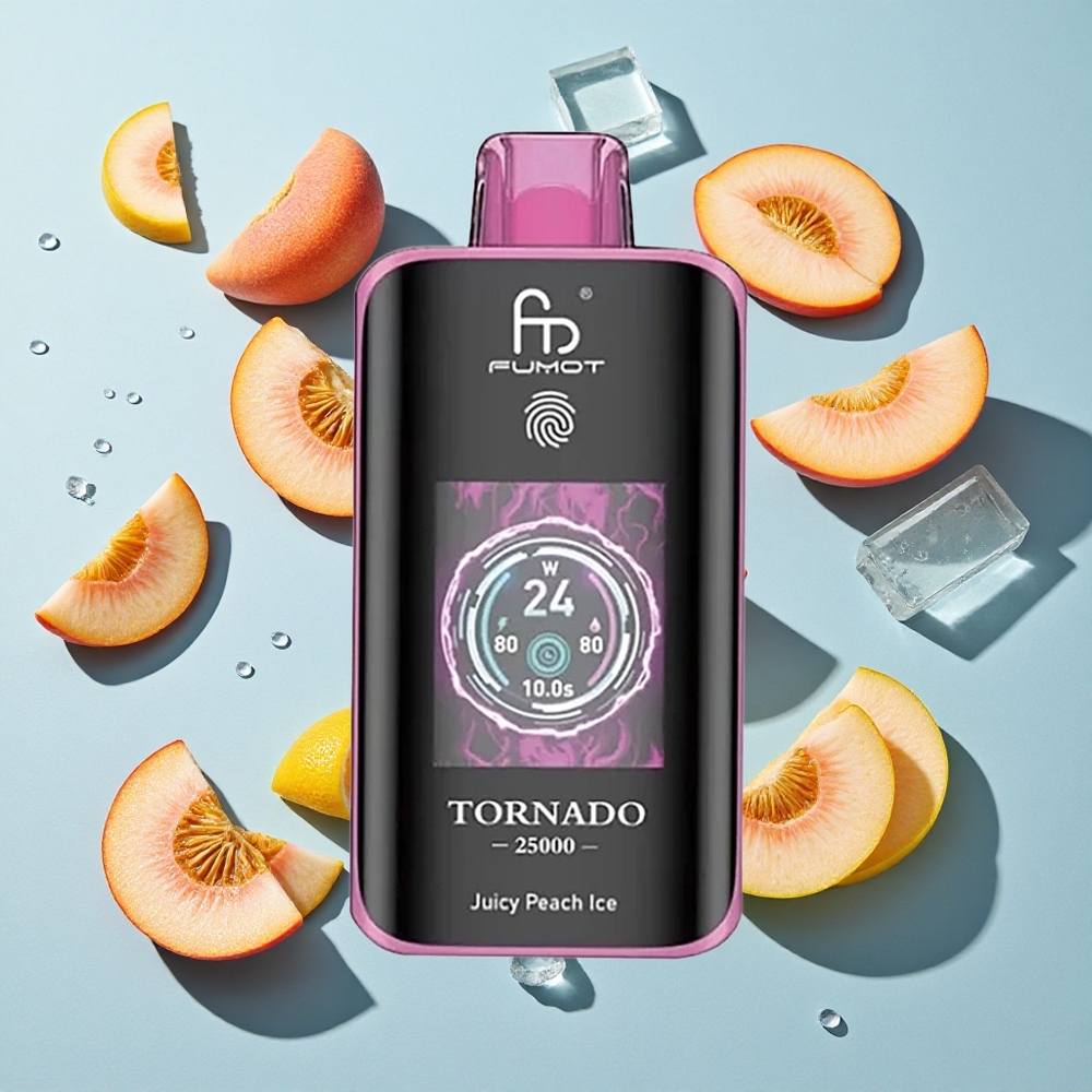 Fumot Tornado 25000 Puffs Juicy Peach Ice Ireland Vape Wholesale Rechargeable