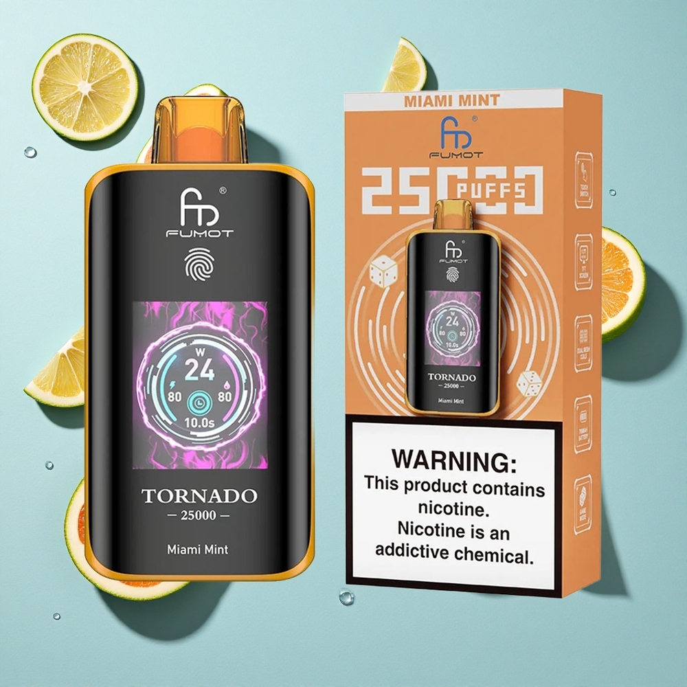 Fumot Tornado 25000 Puffs Miami Mint 700mAh Ireland Vape Wholesale
