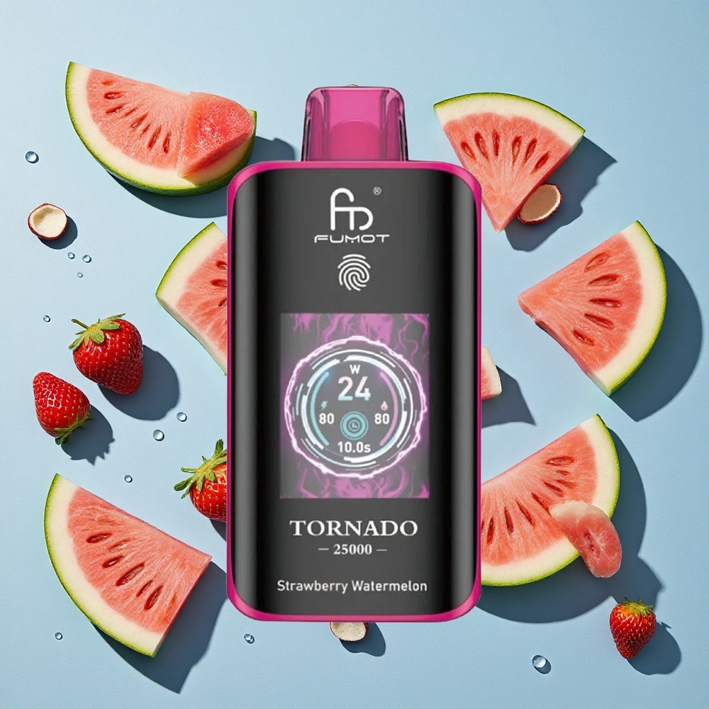 Fumot Tornado 25000 Puffs Strawberry Watermelon 20ml Ireland Vape Wholesale