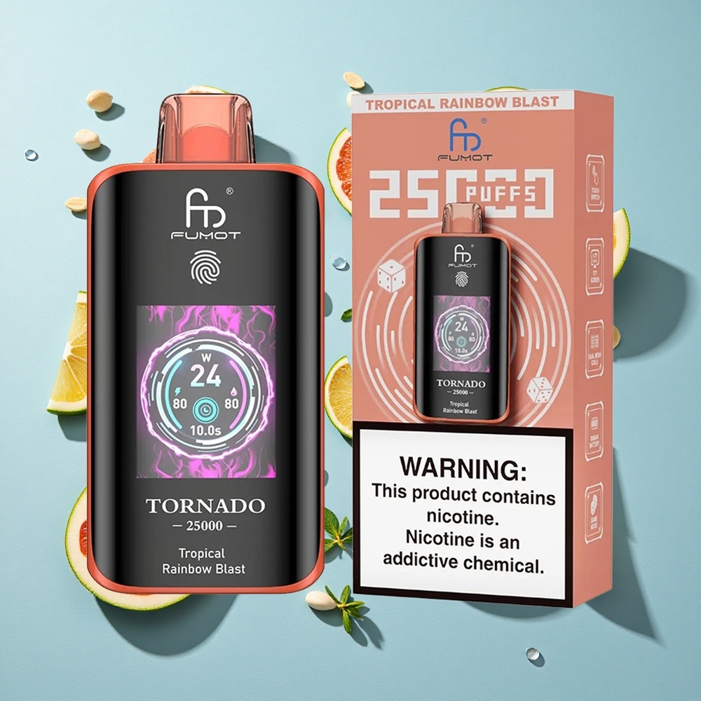Fumot Tornado 25000 Puffs Tropical Rainbow 700mAh Ireland Vape Wholesale