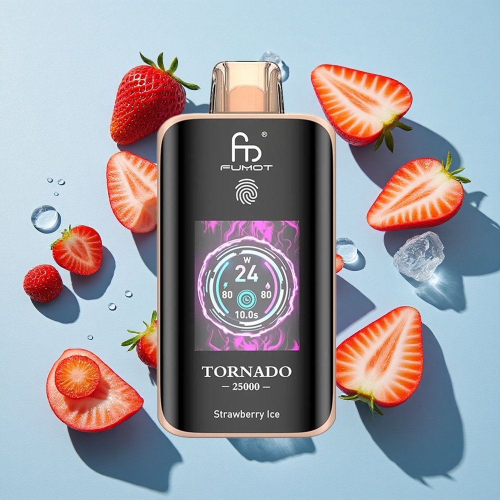 Fumot Tornado 25000 Strawberry Ice Ireland Vape Wholesale Rechargeable