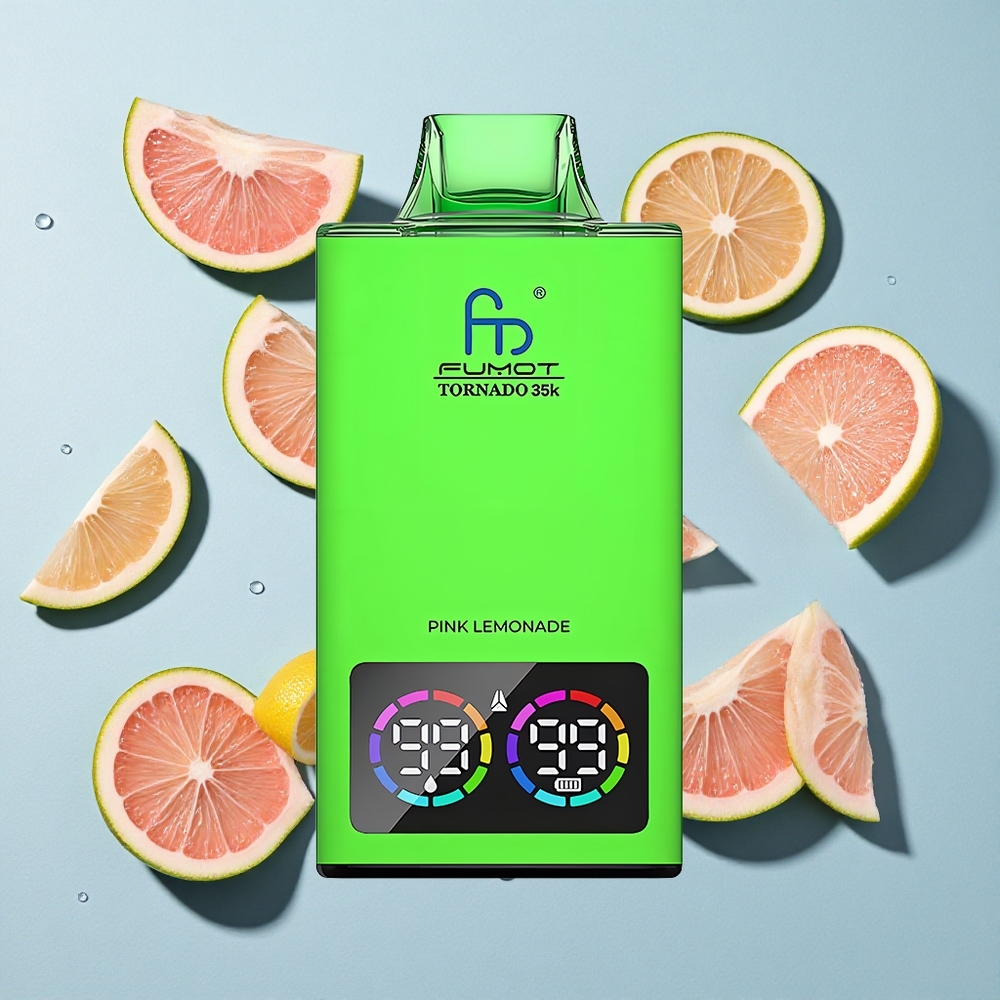 Fumot Tornado 35000 Puffs Pink Lemonade Ireland Vape Wholesale Dual Mesh