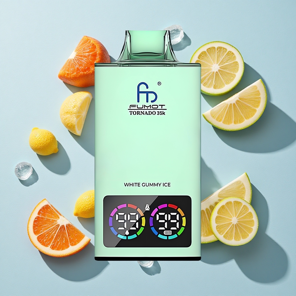 Fumot Tornado 35K Dual Mesh White Gummy Ice Ireland Vape Wholesale