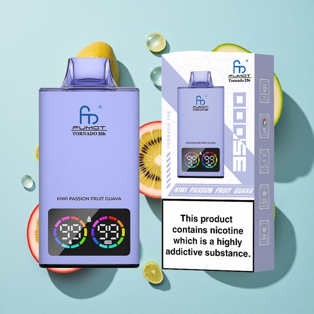 Fumot Tornado 35K Fast Charging Kiwi Passion Fruit Guava Ireland Vape Wholesale
