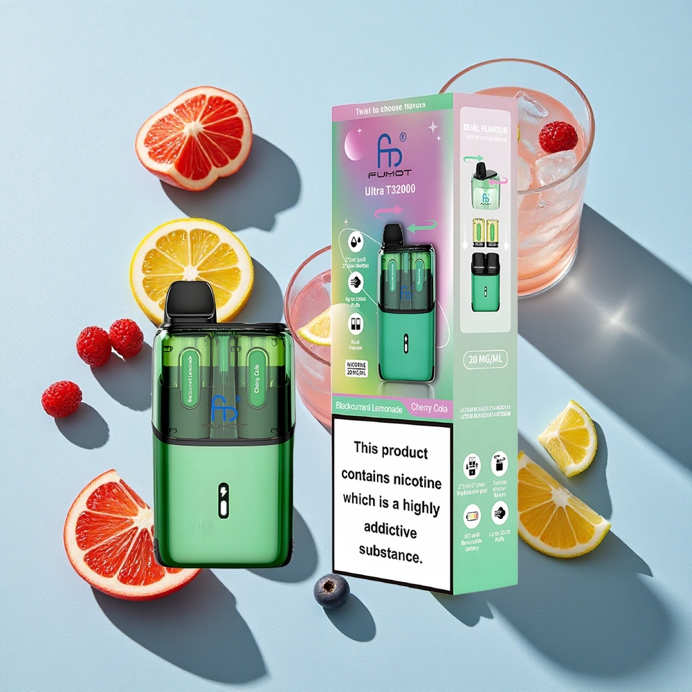 Fumot Ultra T32000 Blackcurrant Lemonade Cherry Cola Ireland Vape Wholesale