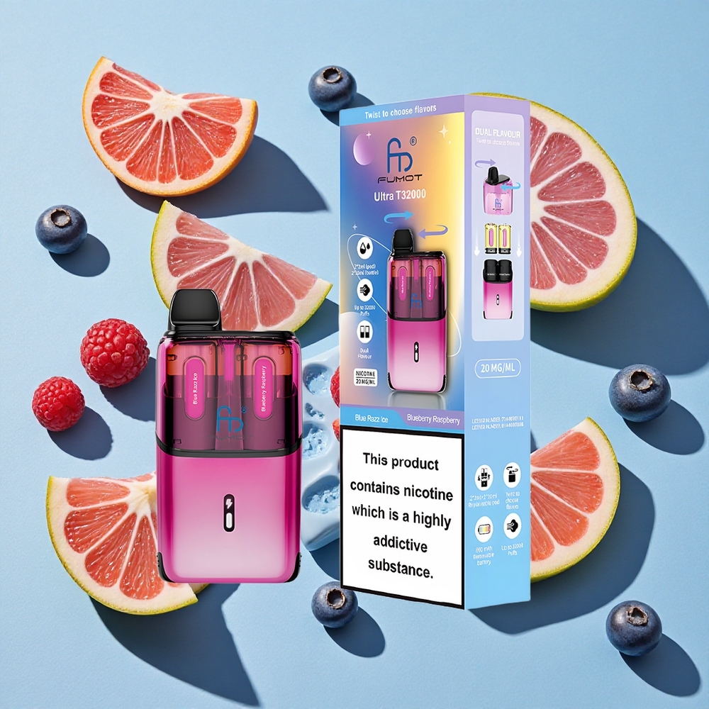 Fumot Ultra T32000 Blue Razz Ice Blueberry Raspberry Ireland Vape Wholesale