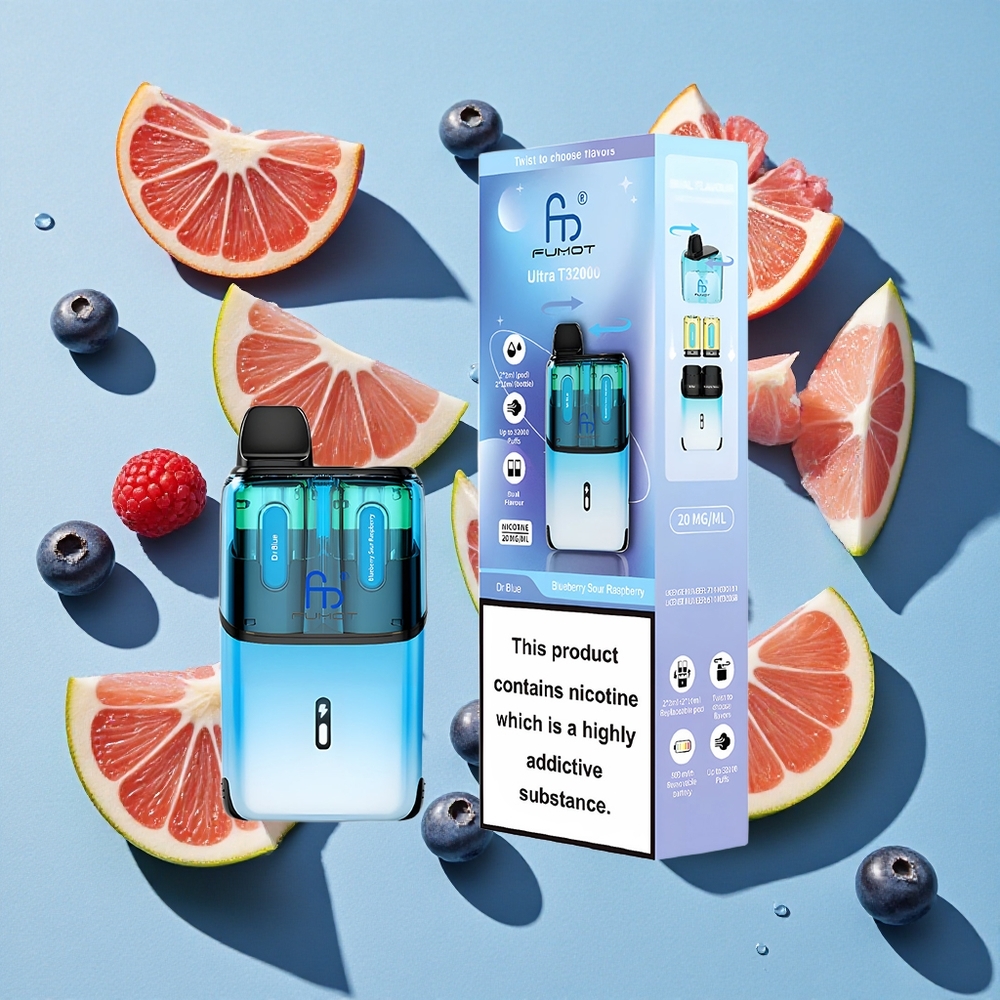 Fumot Ultra T32000 Blueberry Sour Raspberry Ireland Vape Wholesale Mesh Coil