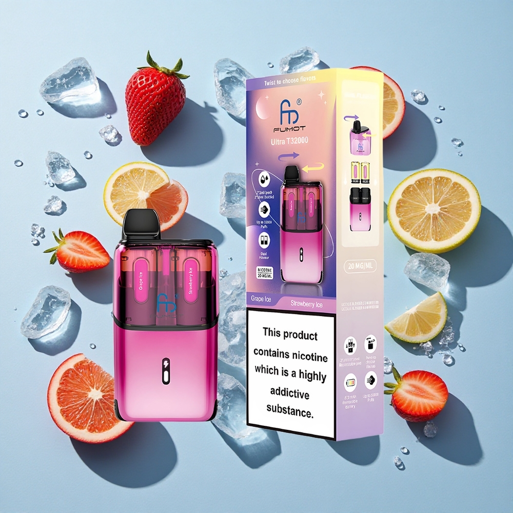 Fumot Ultra T32000 Grape-Strawberry Ice Ireland Vape Wholesale Type-C