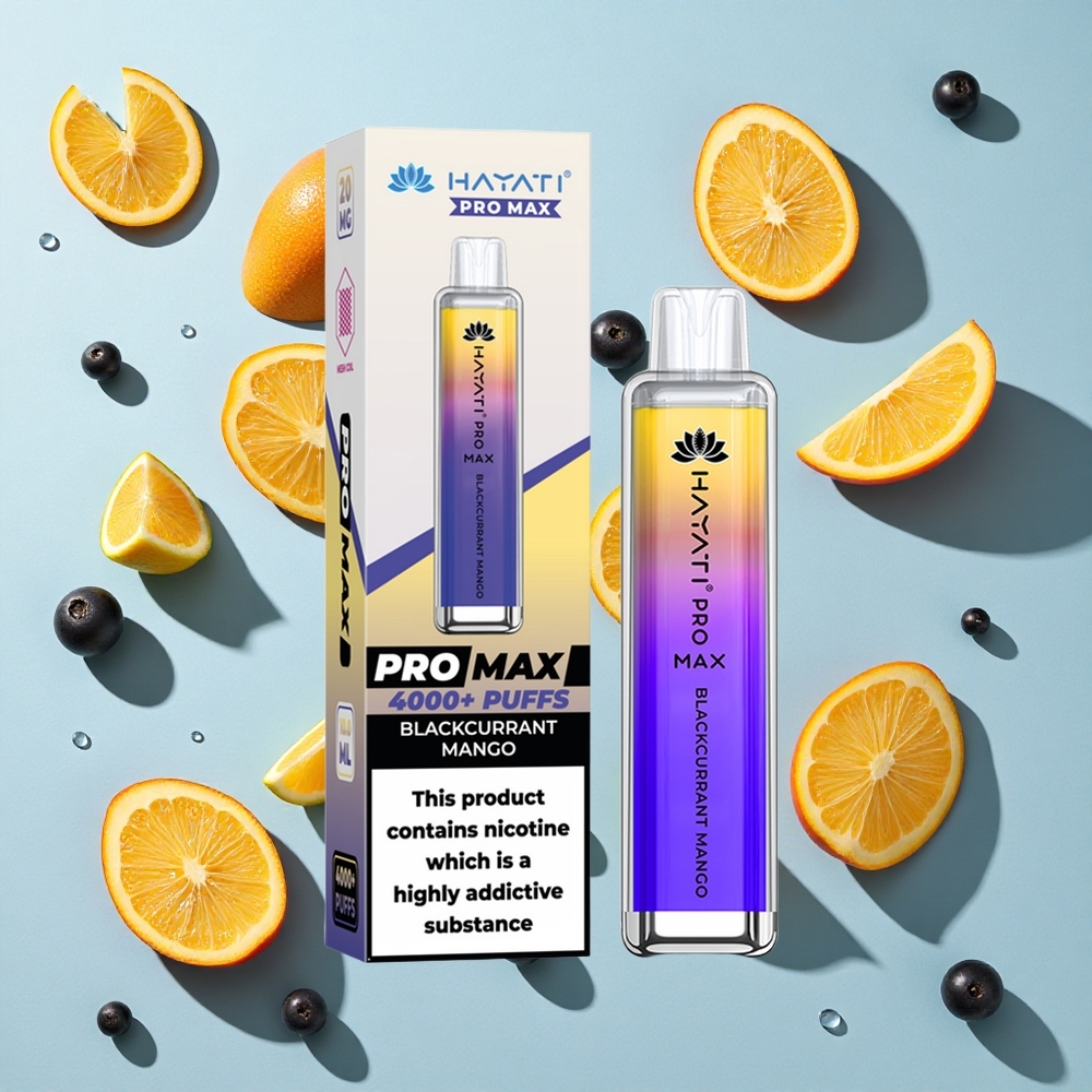 Hayati Pro Max 4000 Puffs Blackcurrant Mango Ireland Vape Wholesale Rechargeable