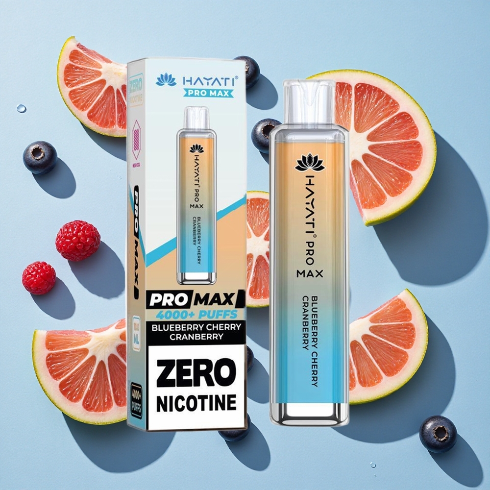 Hayati Pro Max 4000 Puffs Blueberry Cherry Cranberry Ireland Vape Wholesale Rechargeable
