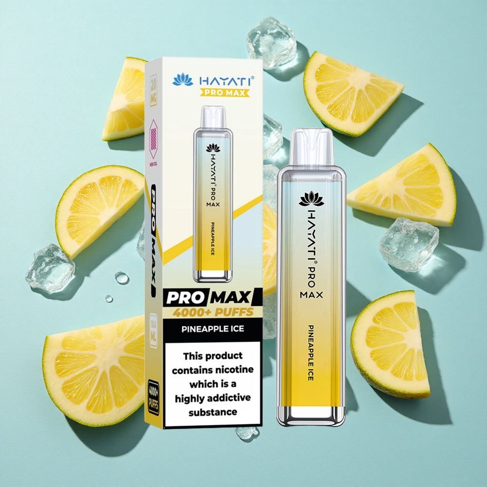 Hayati Pro Max 4000 Puffs Pineapple Ice Ireland Vape Wholesale Rechargeable