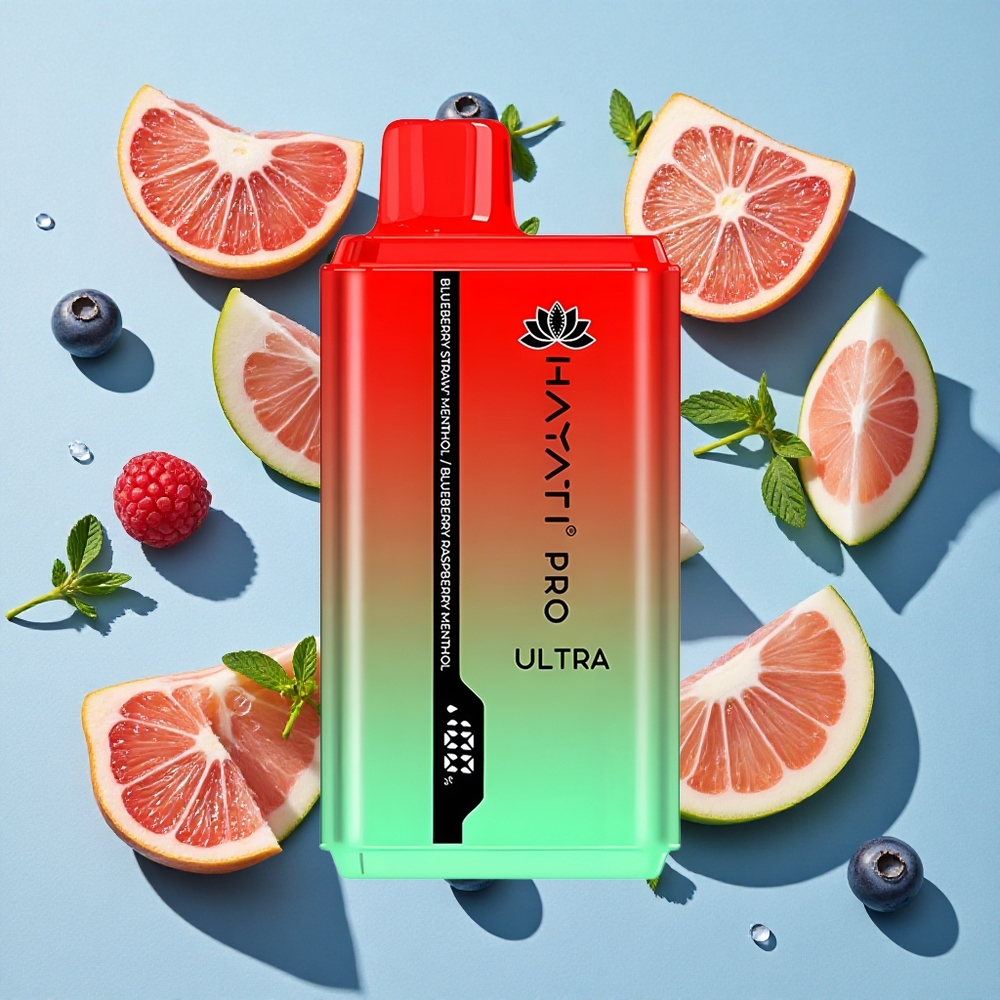 Hayati Pro Ultra 15000 Blueberny Straw' Menthol Ireland Vape Wholesale